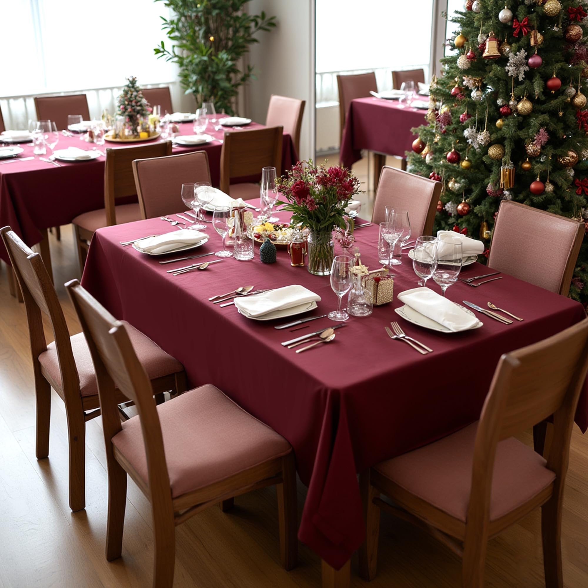 Sancua 8-pack tablecloth bundle ready for event setup.