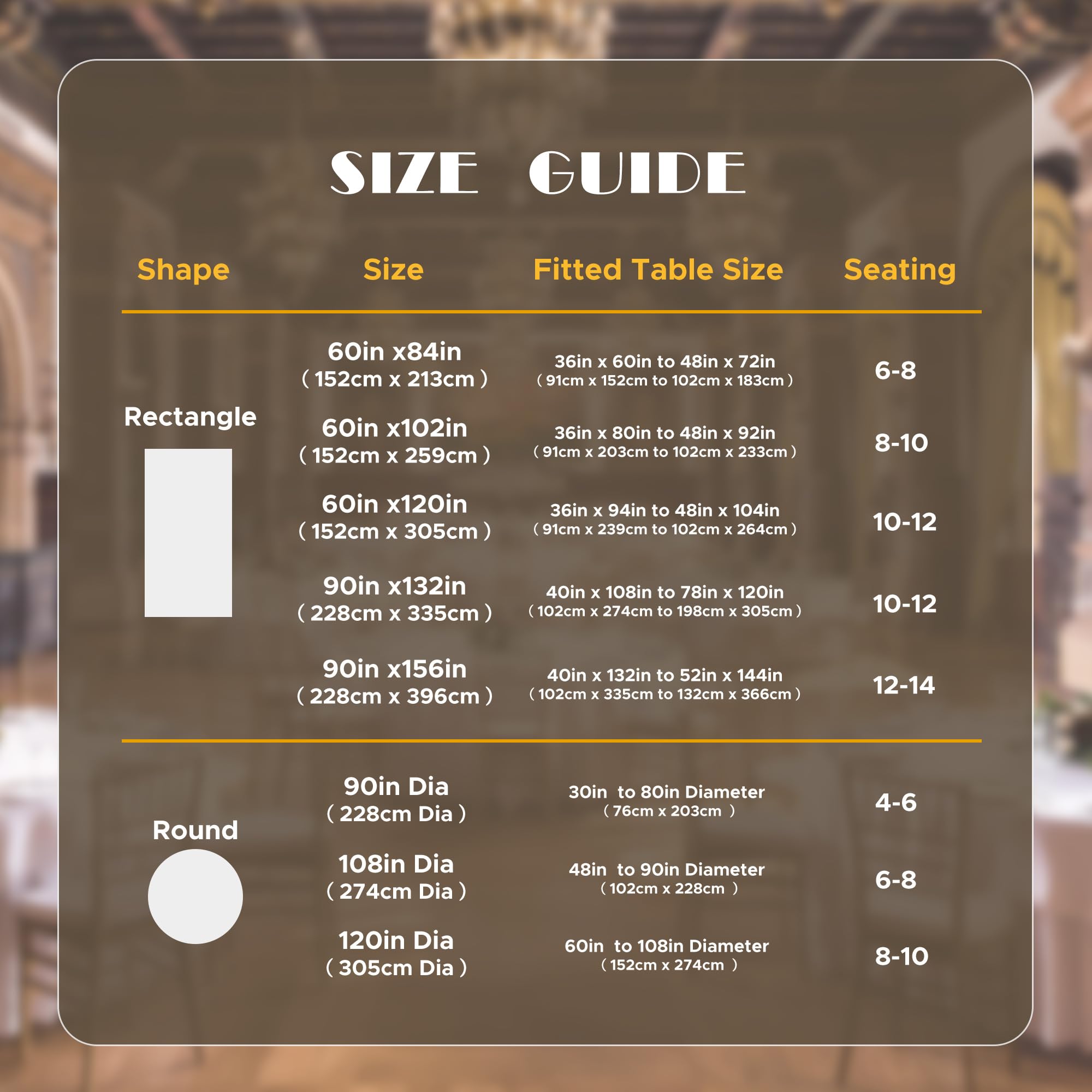 Six-pack Sancua Royal Blue tablecloths prepared for multiple tables