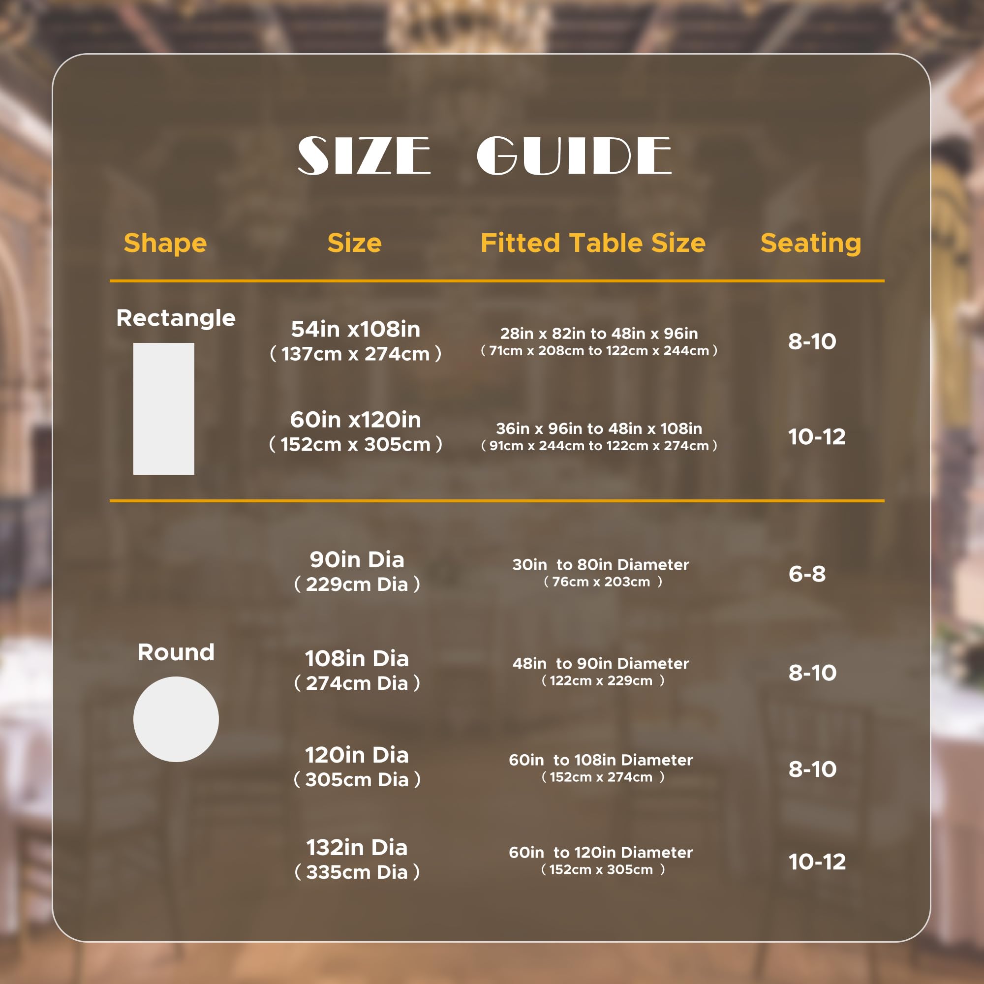Sancua tablecloth 13-color options to coordinate decor.