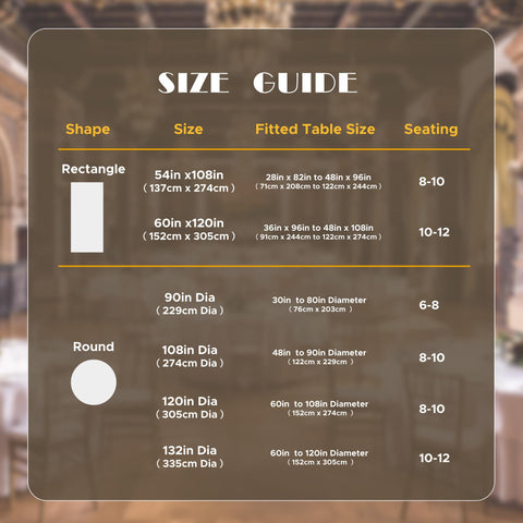 Sancua tablecloth 13-color options to coordinate decor.
