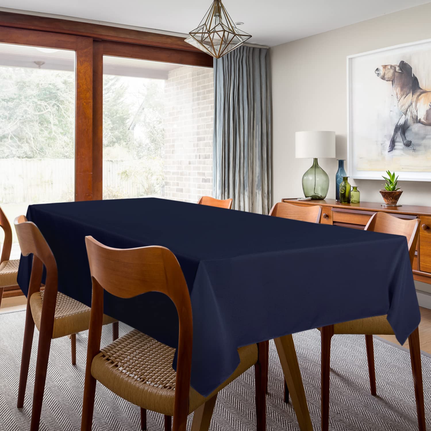 Sancua tablecloth stain-resistant fabric keeps spills from leaving marks
