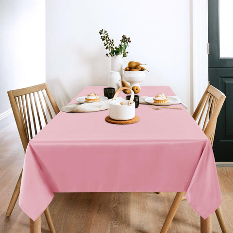 Sancua two-pack pink tablecloths ready for event use.