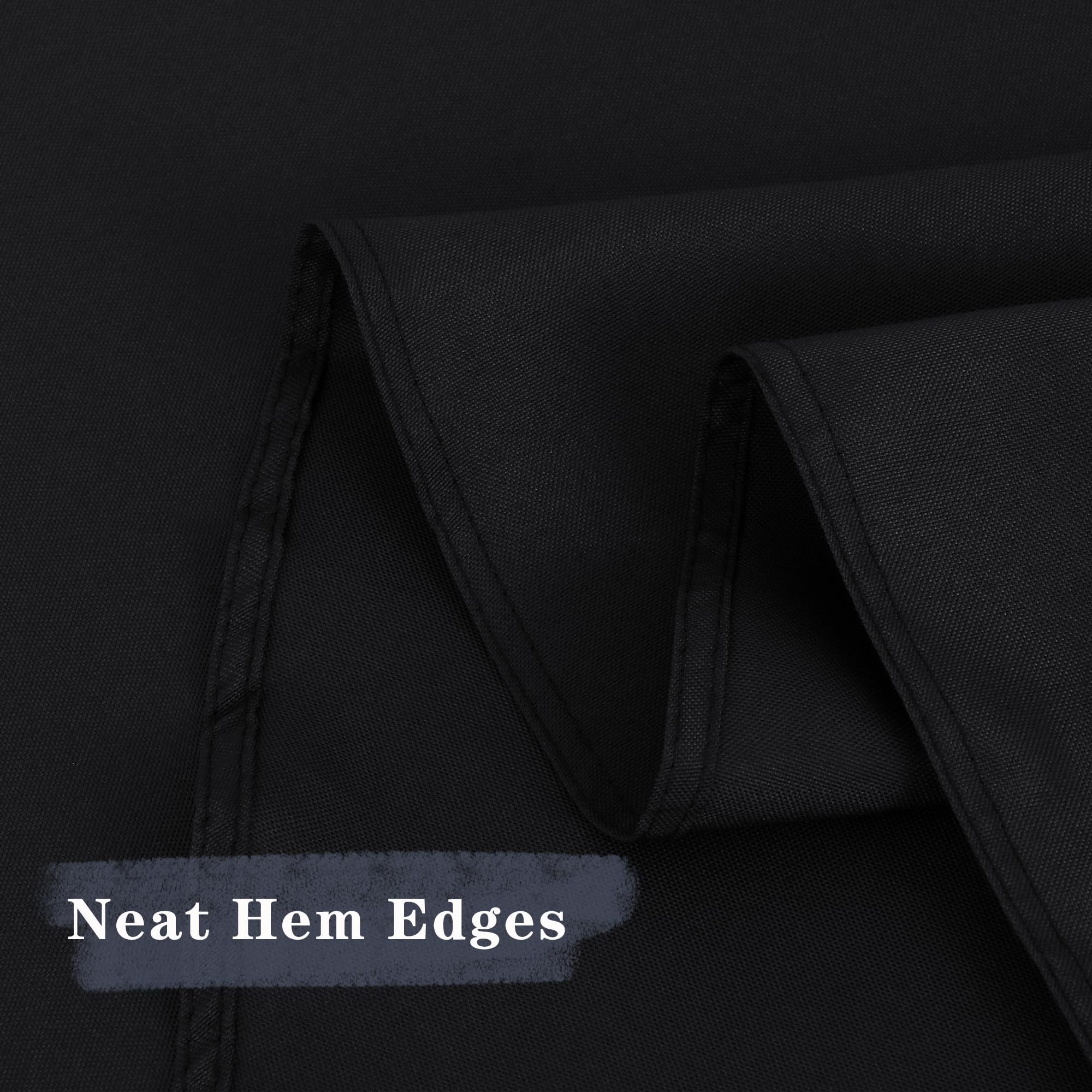 Machine washable Sancua tablecloth showing easy cleaning and care.