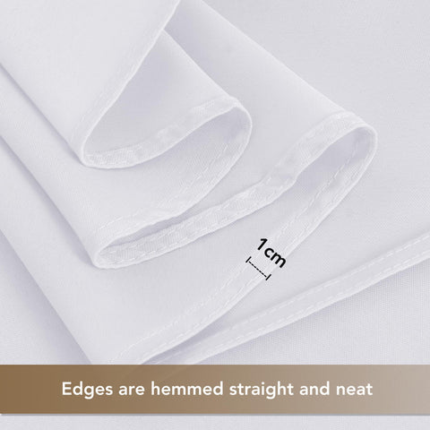 Sancua white round tablecloth wrinkle resistant finish stays smooth