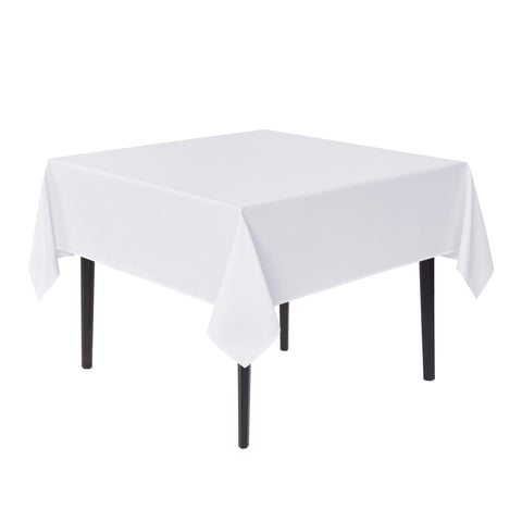 Sancua White Square Tablecloth 60x60 inch for versatile square and round tables.