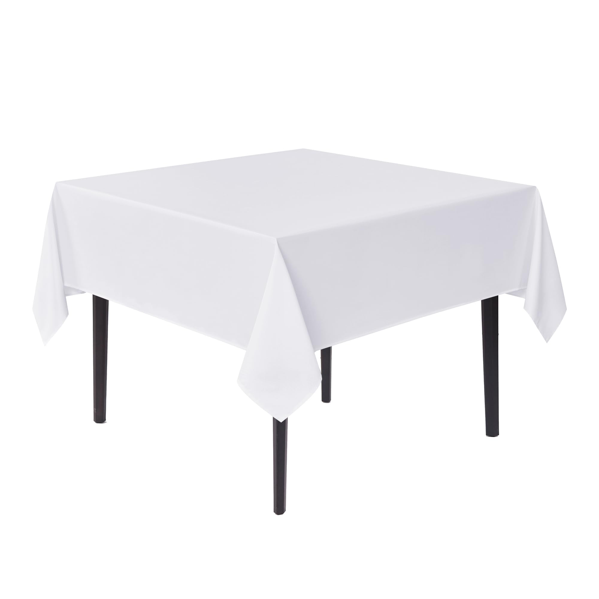 Sancua white square tablecloth 85x85 top view for versatile dining spaces