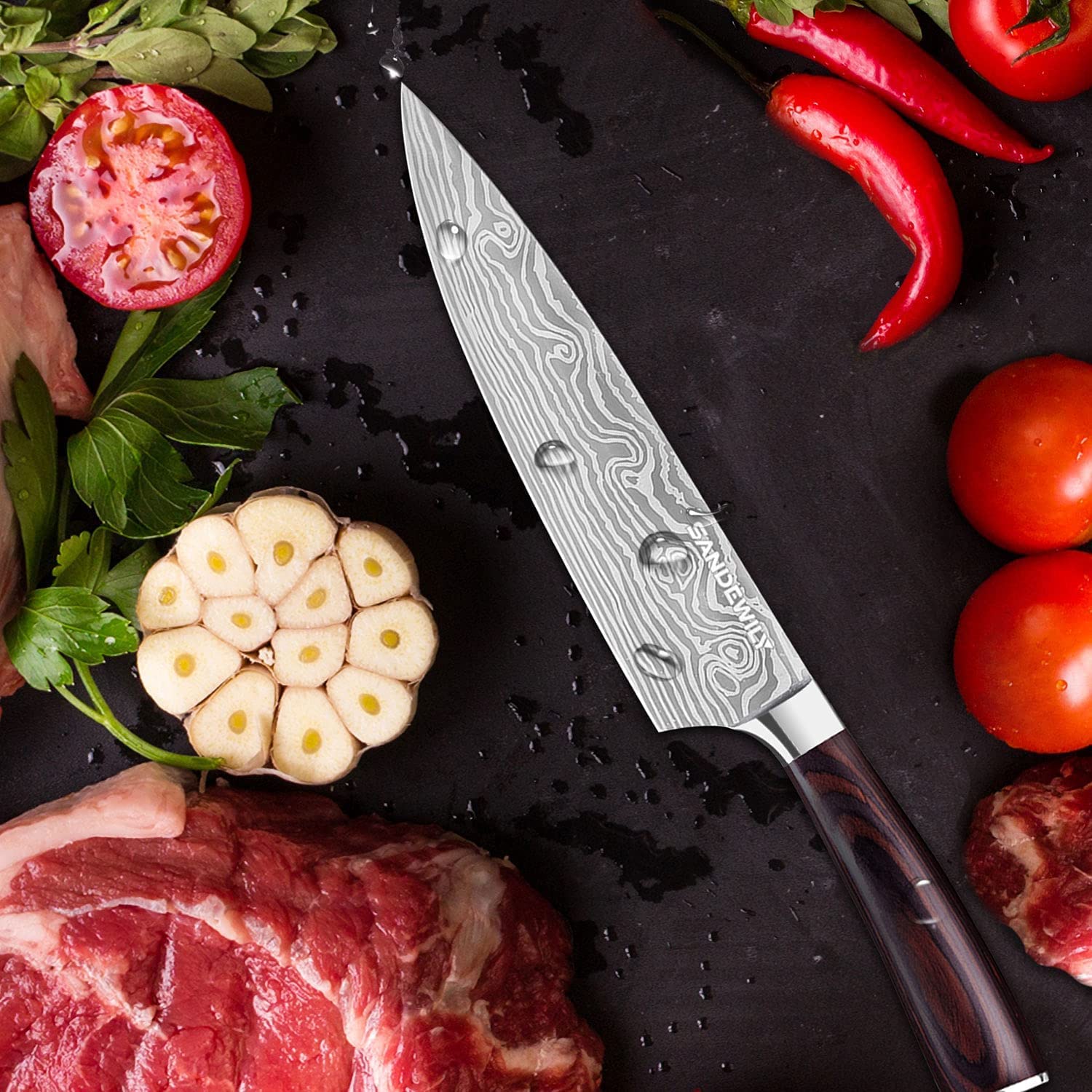 SANDEWILY knife sheath protects blades and fingers during storage.