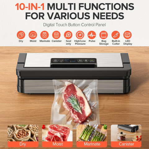 Sandifeng 95kPa vacuum sealer control panel with bright touch display