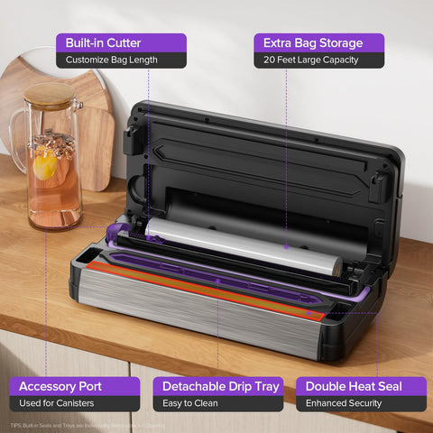 Double heat seal system with 12mm strip on Sandifeng sealer for secure bags
