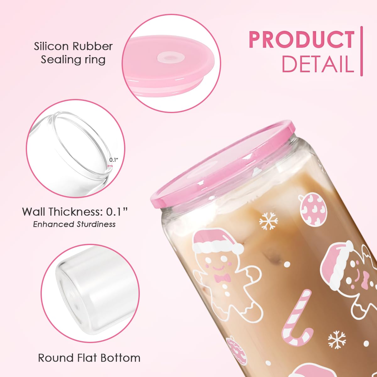 SANDJEST 16oz tumbler with detachable parts for easy cleaning and maintenance.