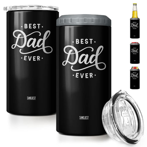 SANDJEST 4-in-1 Dad Tumbler in use keeps drinks cold on the go.