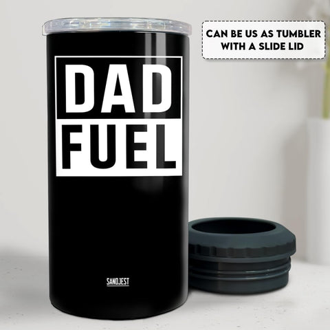 SANDJEST 4-in-1 tumbler shows 12oz can insert keeping beverages chilly.