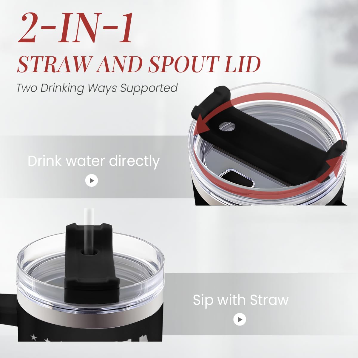 SandJEST 40oz capacity tumbler minimizes refills during busy days.