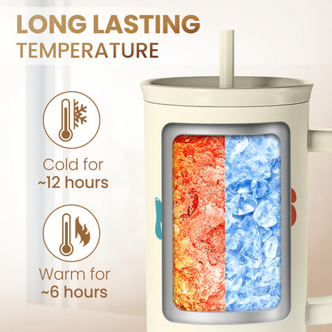 SANDJEST 40oz large capacity tumbler for all-day hydration