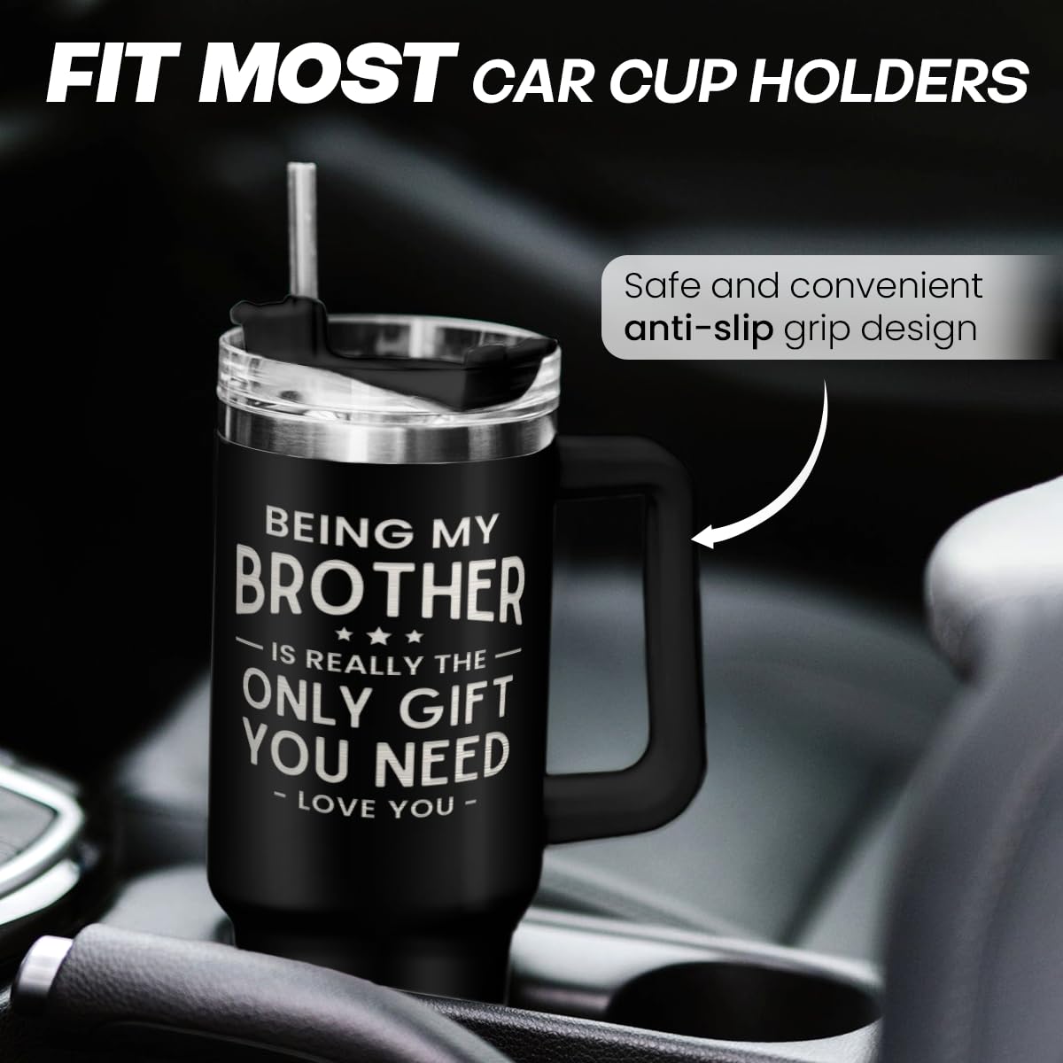 SANDJEST 40oz tumbler at gym or outdoors for reliable hydration