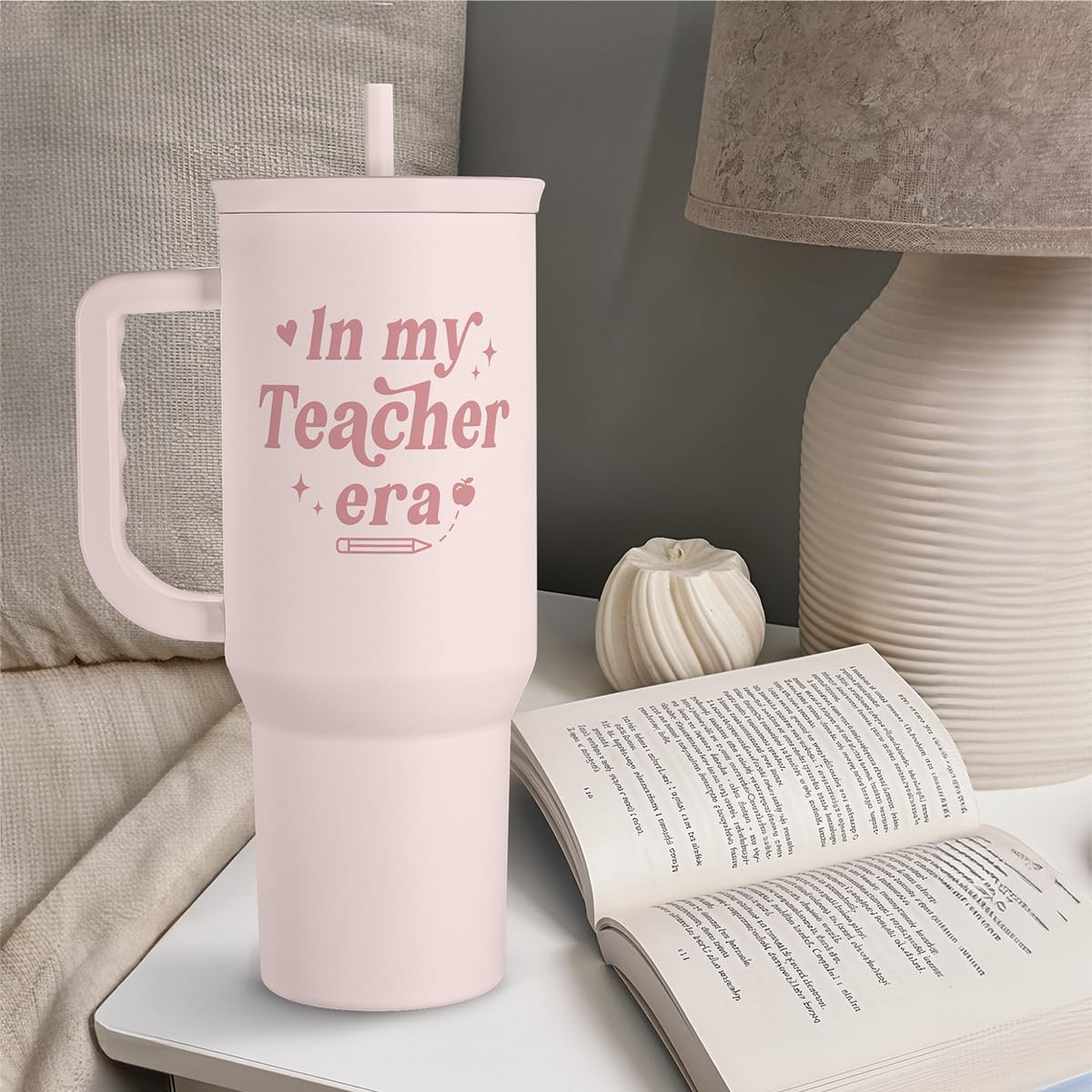 SANDJEST 40oz tumbler easy-carry design makes commuting simpler.