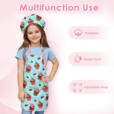 SANDJEST adjustable neck strap and waist ties for growing kids' comfort.