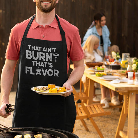 SANDJEST one-size-fits-most apron, suitable for most body types.