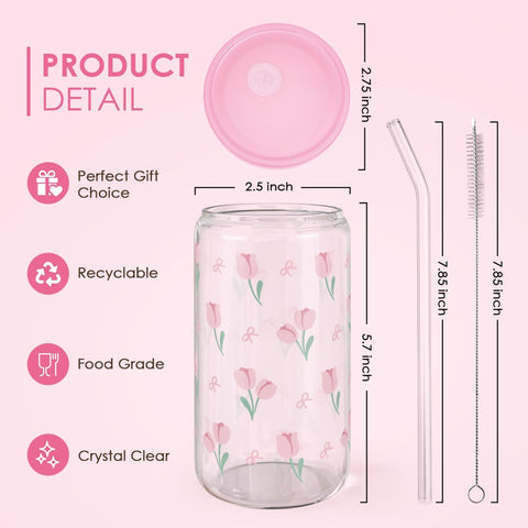 SANDJEST bamboo lid and glass straw keep beverages secure and reusable.