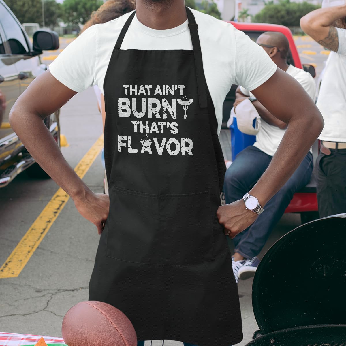SANDJEST BBQ grill apron makes a practical gift for holidays.