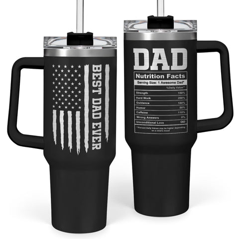 SandJEST Best Dad Ever Tumbler 40oz for daily hydration and gifting.