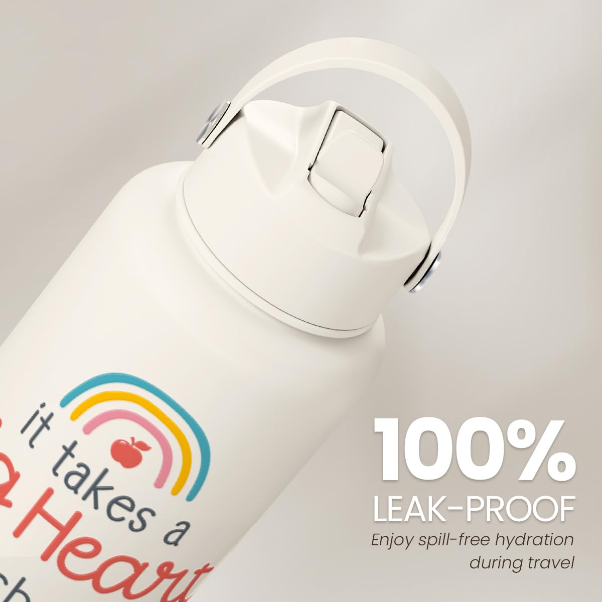 SANDJEST bottle fits backpacks and cup holders for on-the-go hydration.