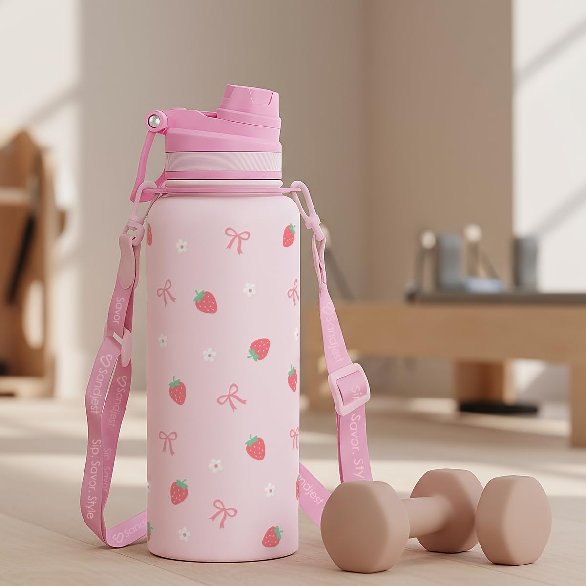 SandJEST bottle shown as a versatile option for gym and outdoor adventures