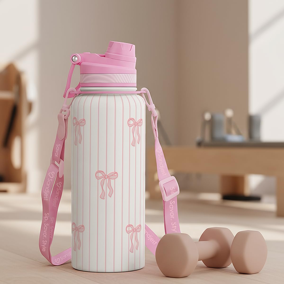Gift-ready SANDJEST Bow bottle presented as a thoughtful gift