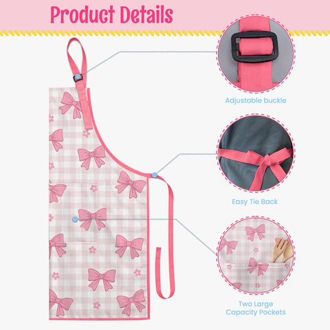 SANDJEST Bow Kid Apron durable polyester material for frequent use