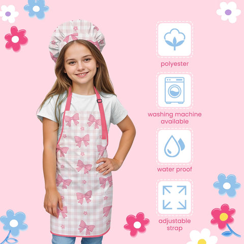 SANDJEST Bow Kid Apron after washing showing easy care