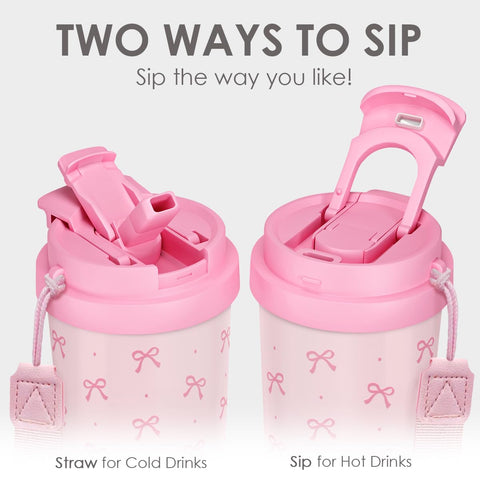 SANDJEST Bow Tumbler 18-ounce capacity for daily hydration