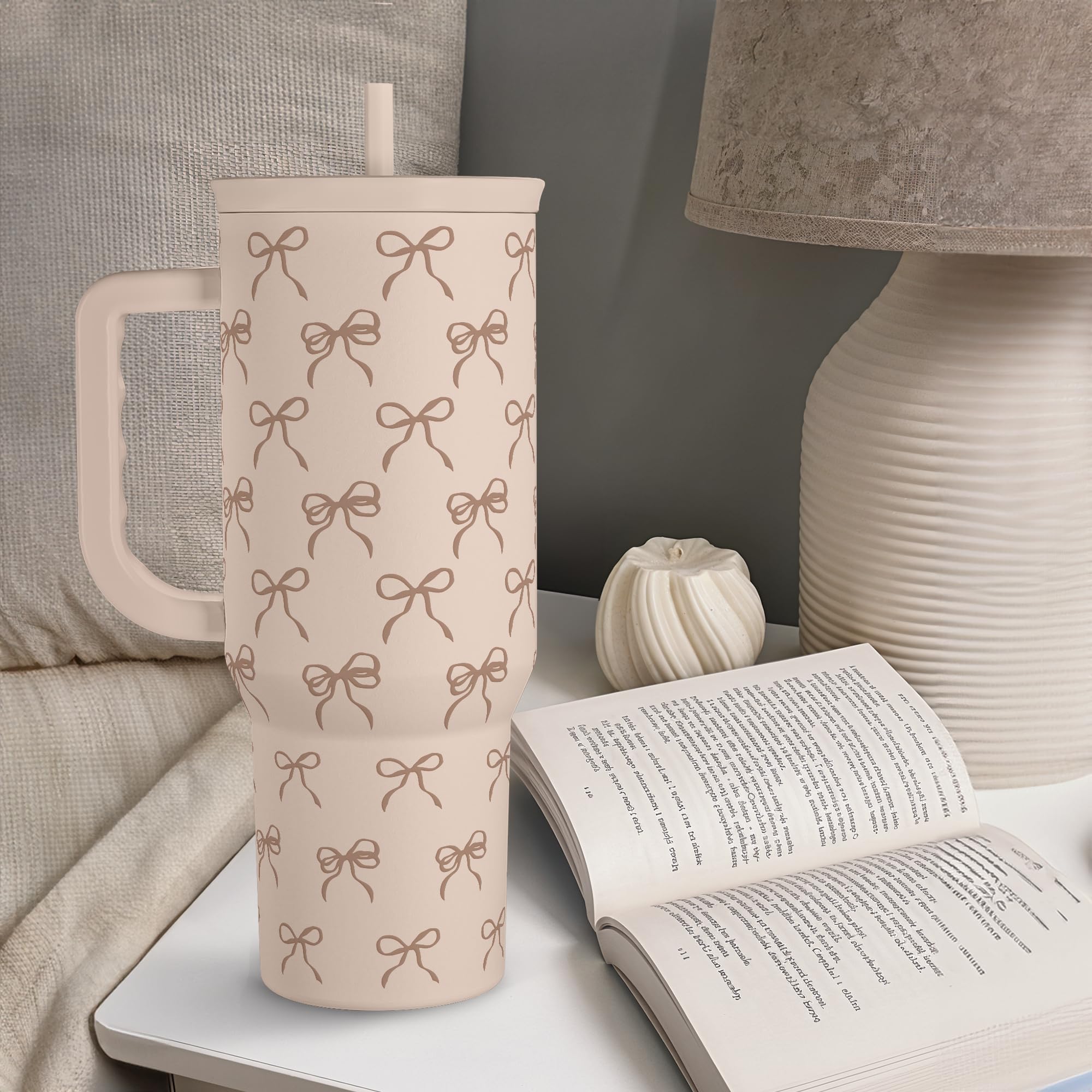 SANDJEST Bow tumbler makes a thoughtful gift idea for birthdays and holidays