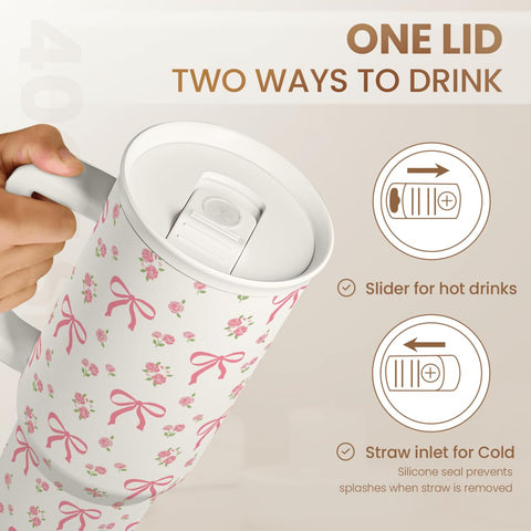 SANDJEST Bow Tumbler stainless steel finish conveys durability and style