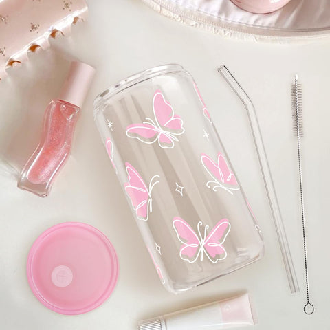 SANDJEST Butterfly versatile for smoothies, water, or iced tea.