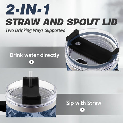 SANDJEST Camouflage 40oz tumbler with durable outer finish for daily use