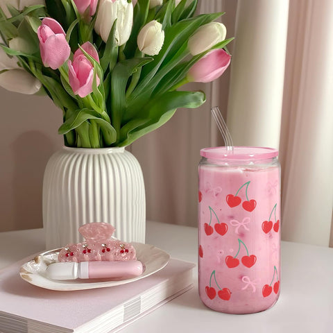 SANDJEST Cherry tumbler gift-ready packaging for birthdays and holidays