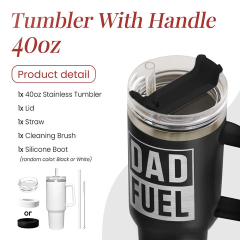 SANDJEST Dad Fuel tumbler lid and straw for mess-free sipping.
