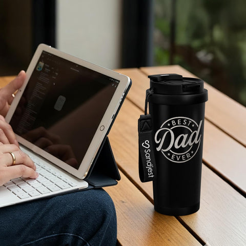 SANDJEST Dad Tumbler daily-use scene showcasing versatile design.