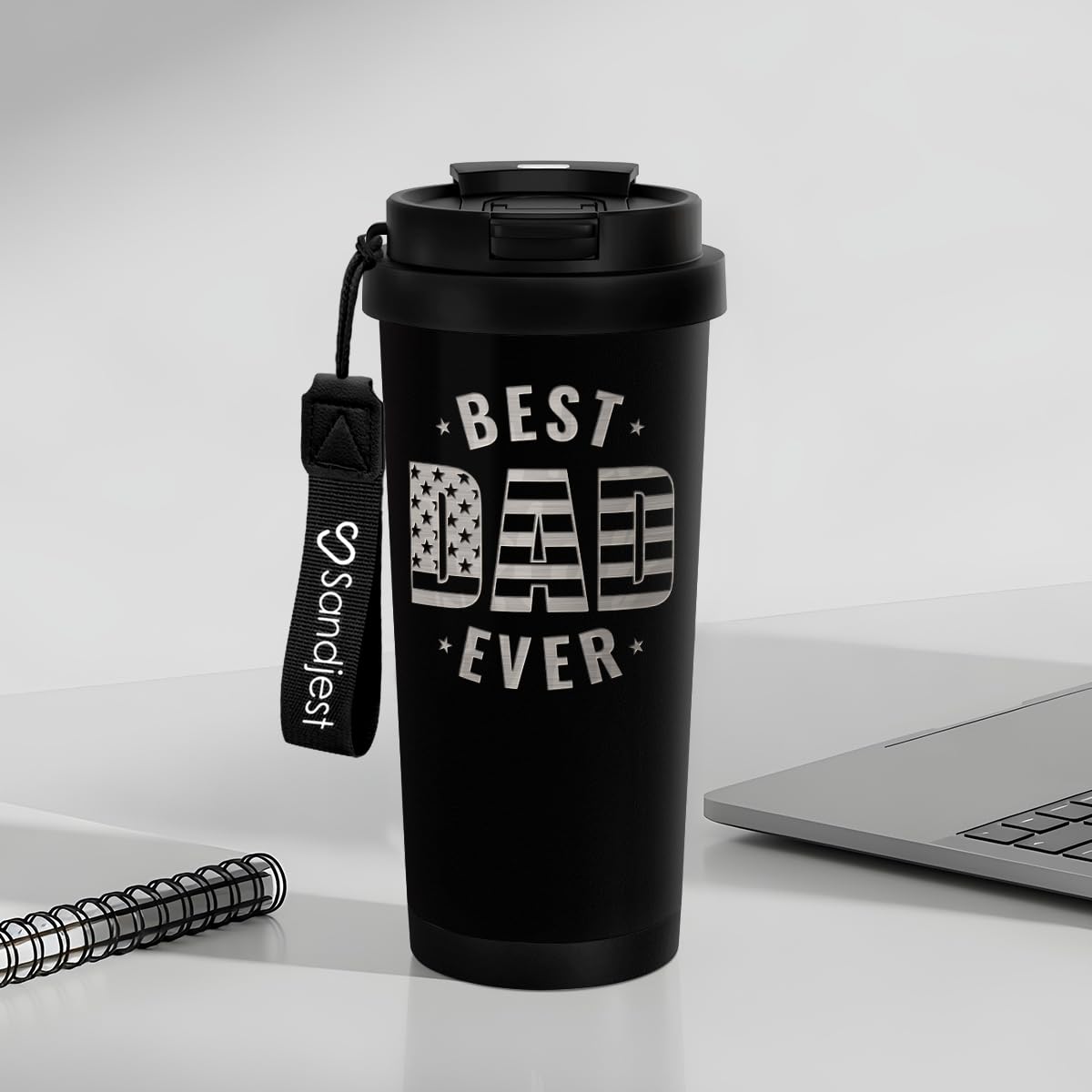 SANDJEST Dad Tumbler easy to clean with hand-wash guidance.