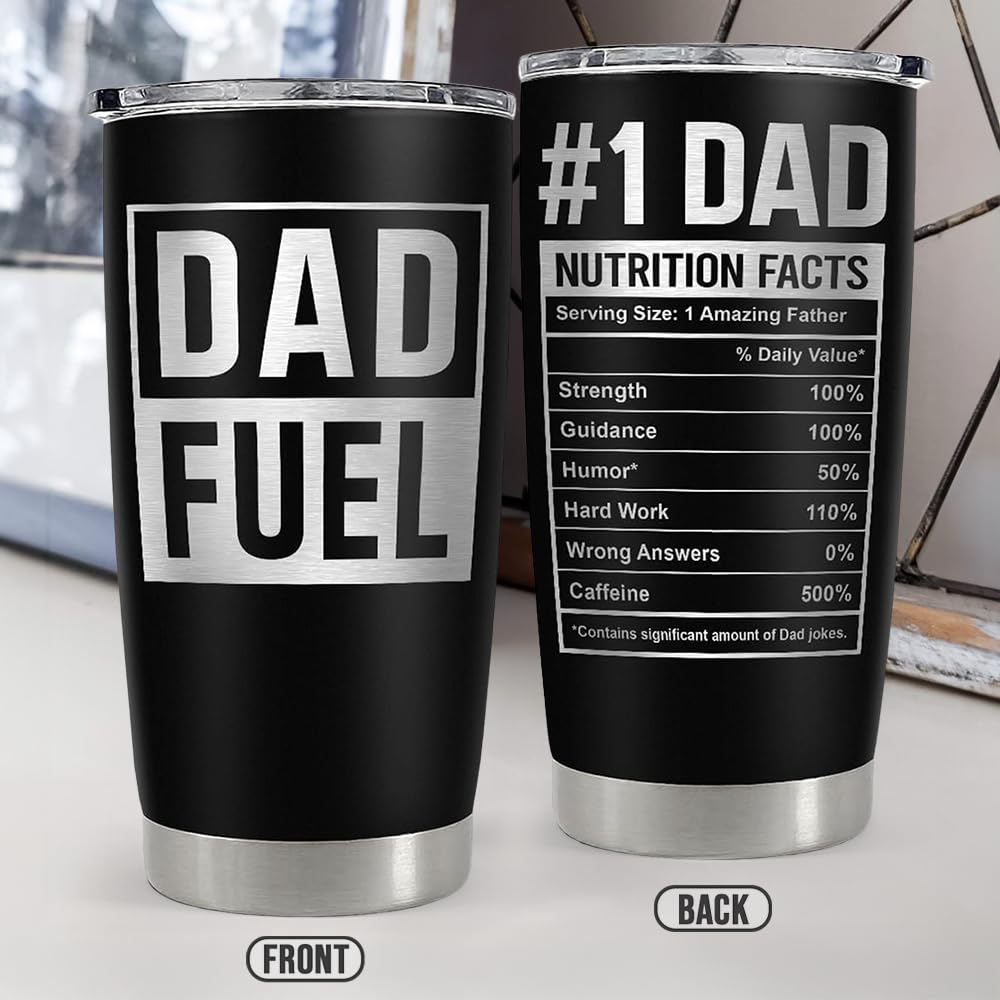 SANDJEST Dad Tumbler gift-ready packaging for birthdays or Father's Day.