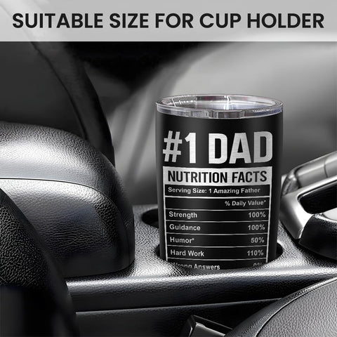 SANDJEST Dad Tumbler compact and travel-ready for gym, commute, or camping.