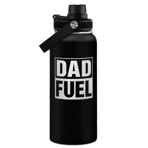 SANDJEST Dad Water Bottle 32oz lid close-up showing secure seal for on-the-go hydration