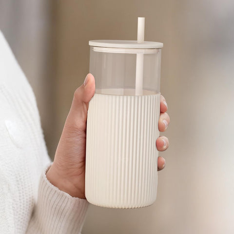 Sandjest daily-use cream tumbler for home, work, and on the go