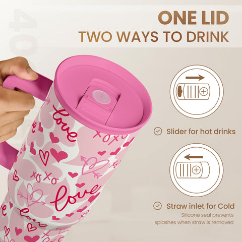 Sandjest daily-use tumbler with ergonomic handle for home or office