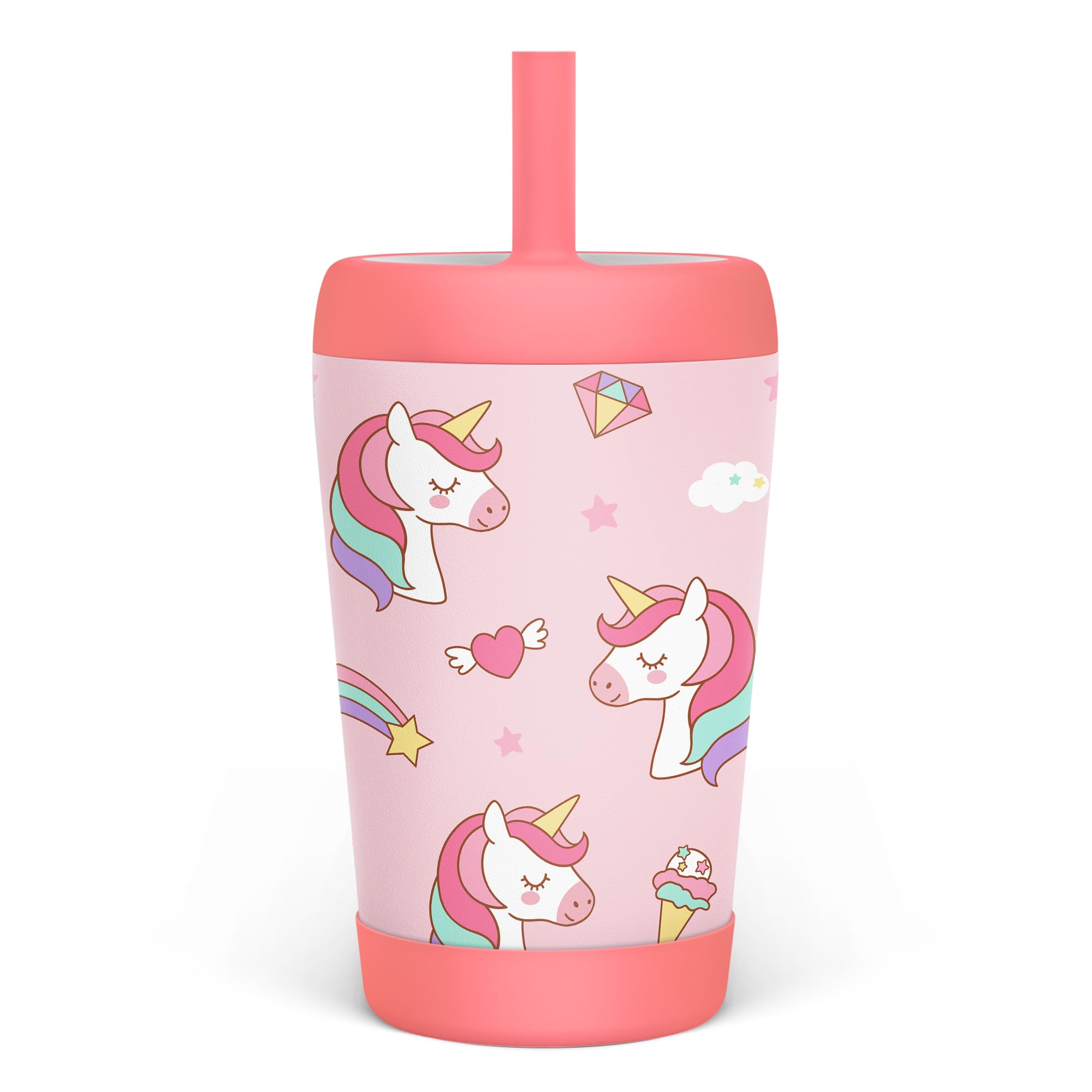 SandJest Dreamy Unicorn tumbler with double-wall insulation keeps drinks cool during play
