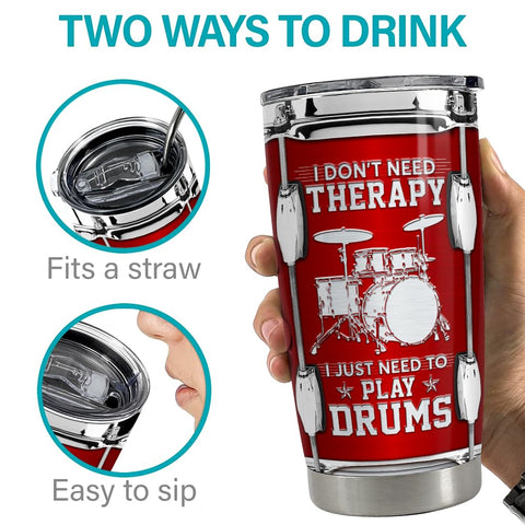 SANDJEST gift-ready Drummer Tumbler design is perfect for music lovers