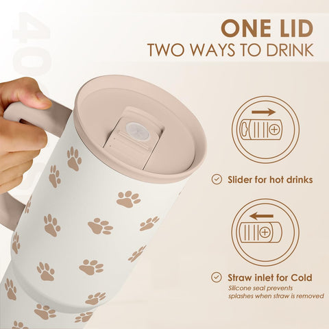 SANDJEST Dog Mom Gift—stylish tumbler suitable for birthdays and holidays