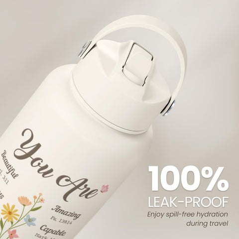 SANDJEST ergonomic bottle fits backpacks, cup holders, and bike racks.
