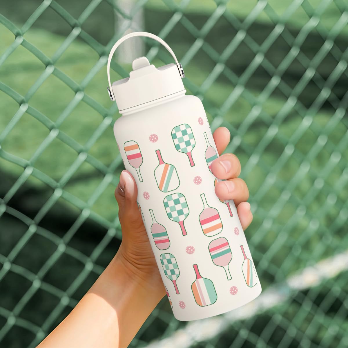 SANDJEST ergonomic grip water bottle fits hand comfortably