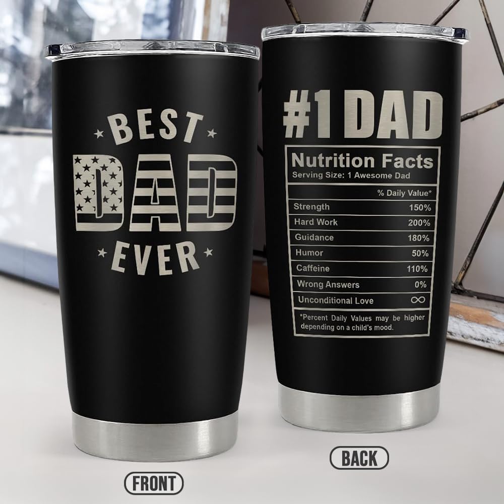 SANDJEST Fathers Day Gift Tumbler, a practical present for dads.